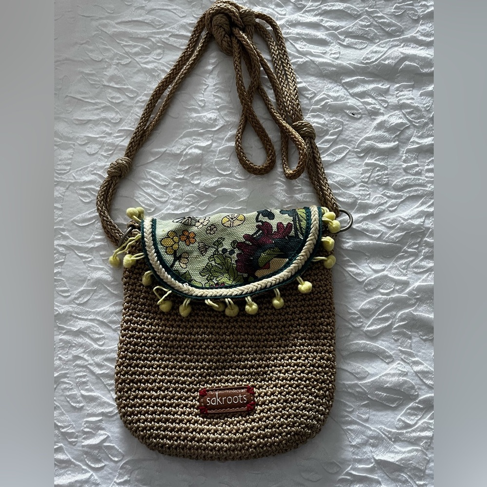 Sakroots Vegan Crossbody Crochet Boho Artsy Bag